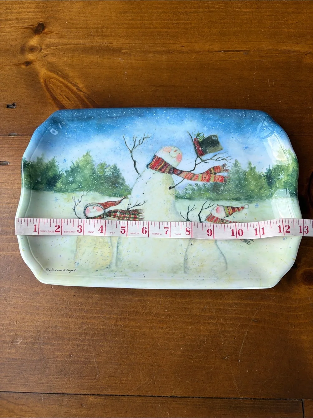 Susan Winget Snowman Ornament Plate